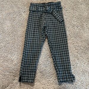 💜 3 for $10 Zara Kids Plaid Pants - Black and Gray